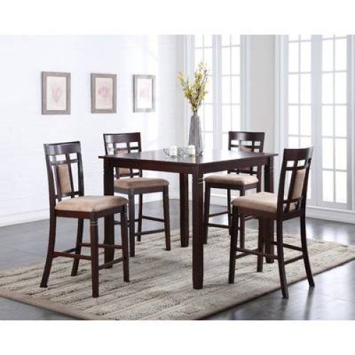 Biggs 5 Piece Counter Height Solid Wood Dining Sets (Set Of 5) (Photo 4 of 20)
