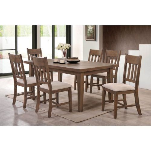 Caira Black 7 Piece Dining Sets With Upholstered Side Chairs (Photo 16 of 20)