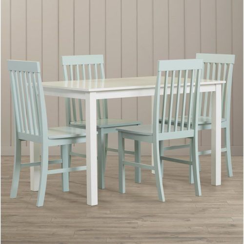 Laurent 5 Piece Round Dining Sets With Wood Chairs (Photo 16 of 20)