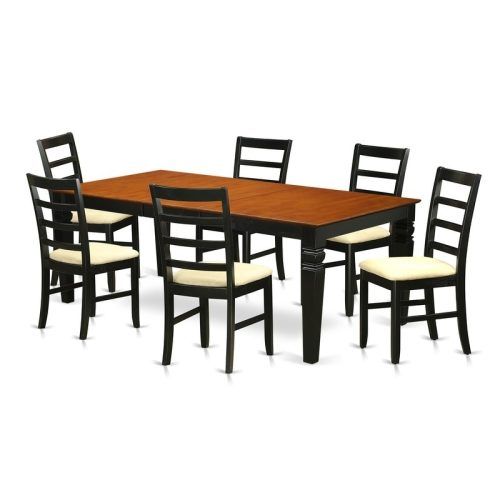 Chandler 7 Piece Extension Dining Sets With Fabric Side Chairs (Photo 13 of 20)