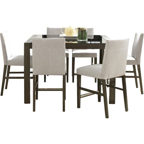 Chandler 7 Piece Extension Dining Sets With Fabric Side Chairs (Photo 10 of 20)