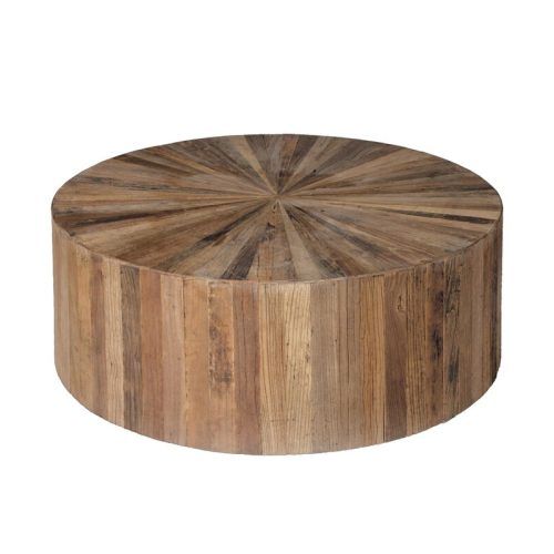 Light Natural Drum Coffee Tables (Photo 14 of 20)