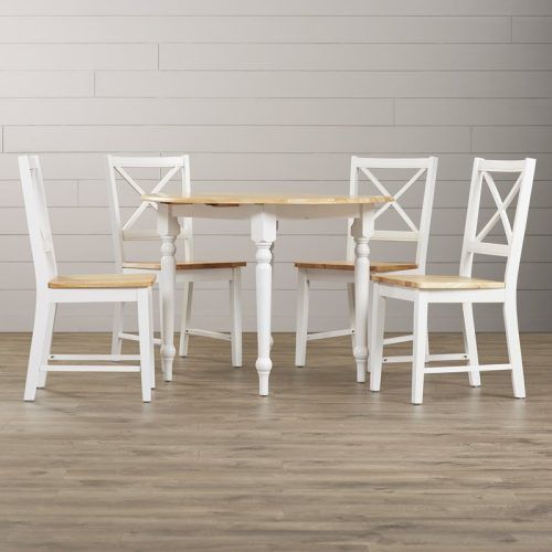 Laurent 5 Piece Round Dining Sets With Wood Chairs (Photo 13 of 20)