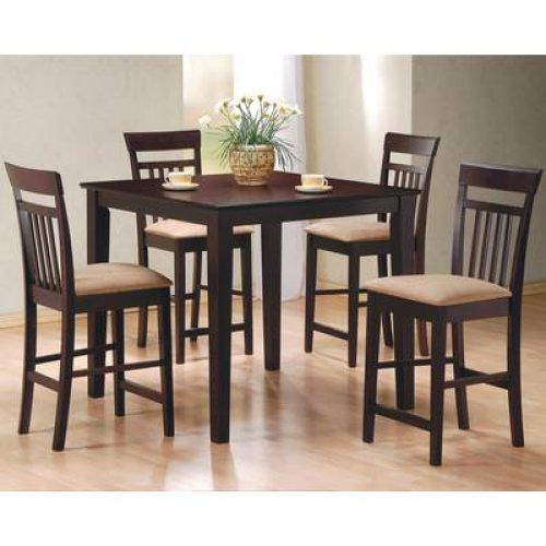 Biggs 5 Piece Counter Height Solid Wood Dining Sets (Set Of 5) (Photo 8 of 20)