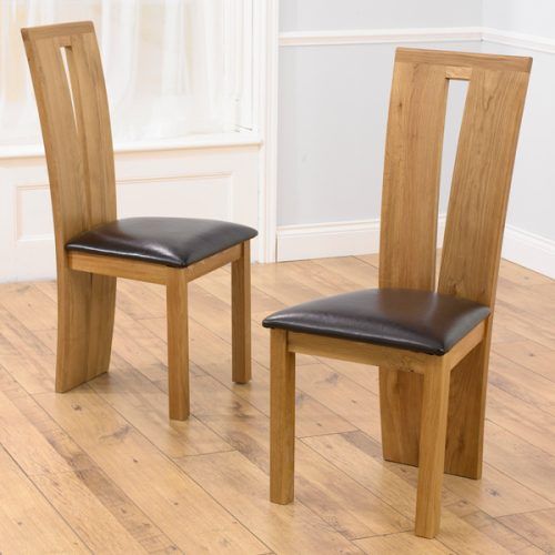Oak Leather Dining Chairs (Photo 5 of 20)