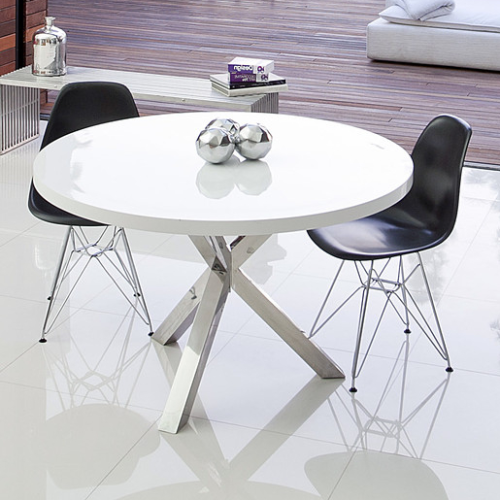 White Circle Dining Tables (Photo 7 of 20)