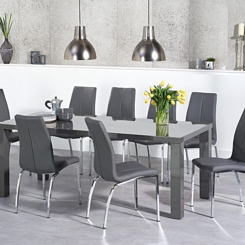 Glossy Gray Dining Tables (Photo 12 of 20)