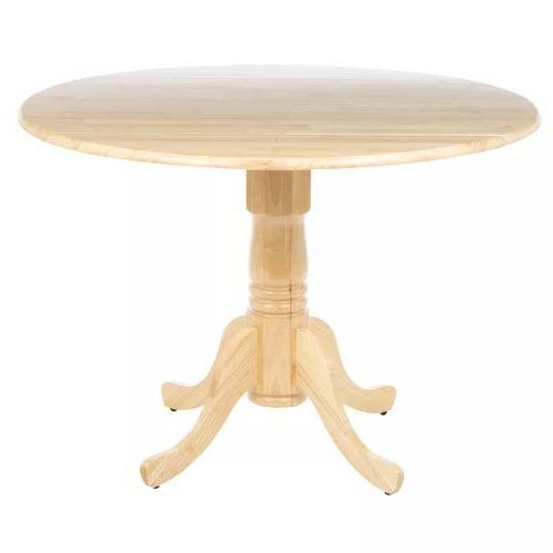 Rubberwood Solid Wood Pedestal Dining Tables (Photo 2 of 20)