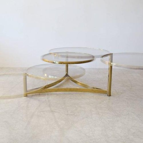 Brass Smoked Glass Cocktail Tables (Photo 7 of 20)