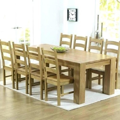 Chunky Solid Oak Dining Tables And 6 Chairs (Photo 19 of 20)