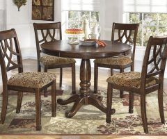 20 The Best Craftsman 5 Piece Round Dining Sets with Uph Side Chairs