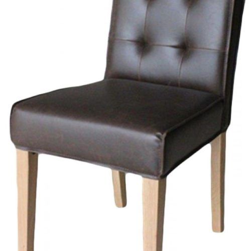 Dark Brown Leather Dining Chairs (Photo 3 of 20)