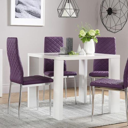 Dining Tables And Purple Chairs (Photo 18 of 20)