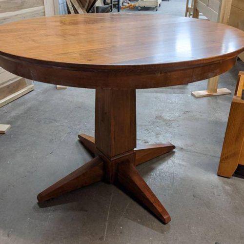 Gaspard Extendable Maple Solid Wood Pedestal Dining Tables (Photo 12 of 20)