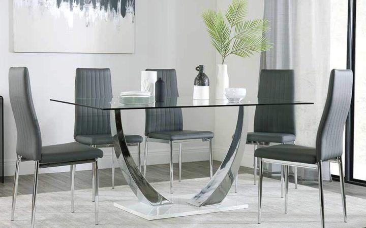 20 Ideas of Glass Dining Tables and Chairs