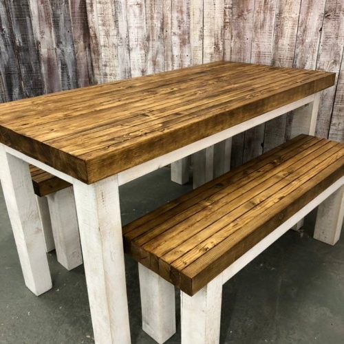 Handmade Whitewashed Stripped Wood Tables (Photo 16 of 20)
