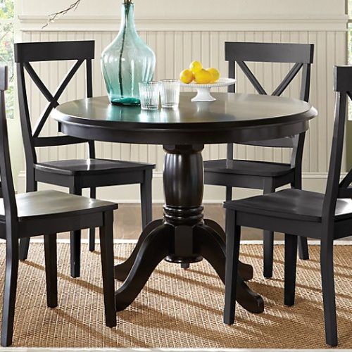 Jaxon Grey 5 Piece Round Extension Dining Sets With Wood Chairs (Photo 18 of 20)