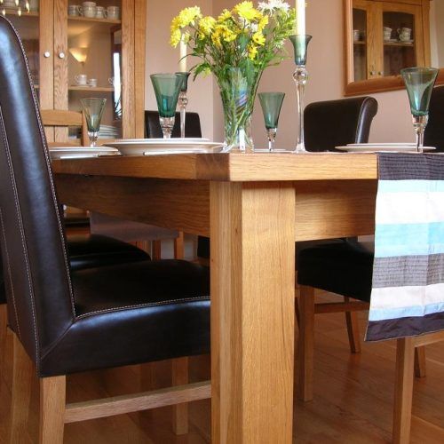 Oak Dining Tables And Leather Chairs (Photo 3 of 20)