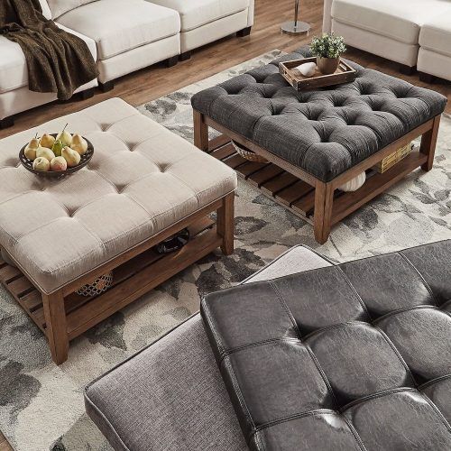 Lennon Pine Planked Storage Ottoman Coffee Tables (Photo 5 of 20)