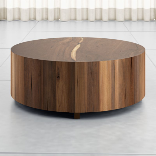 Light Natural Drum Coffee Tables (Photo 5 of 20)