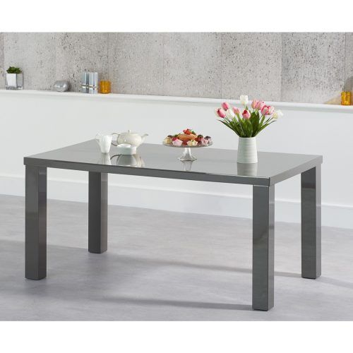 Glossy Gray Dining Tables (Photo 2 of 20)