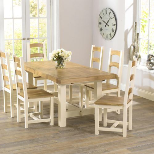 Cream And Wood Dining Tables (Photo 6 of 20)