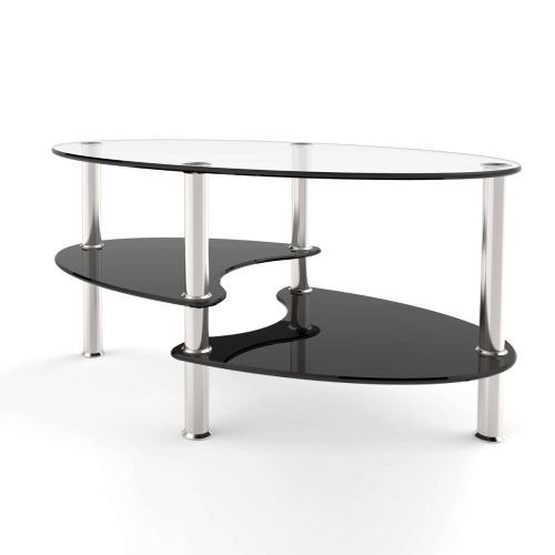 Oval Black Glass Coffee Tables (Photo 11 of 20)