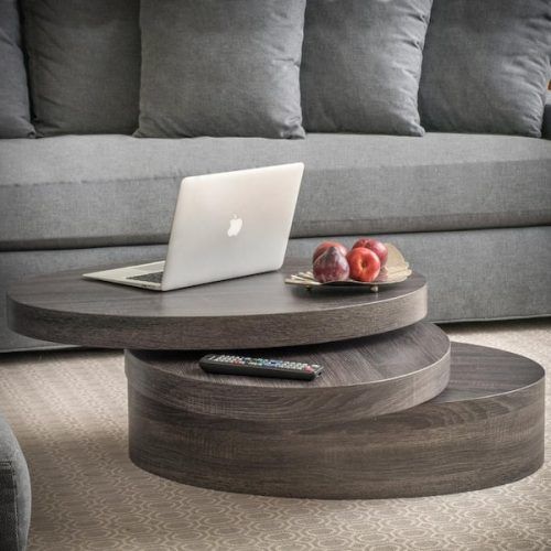 Oval Mod Rotating Coffee Tables (Photo 7 of 20)