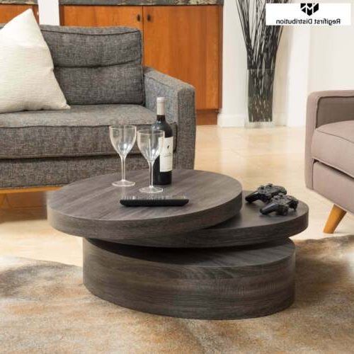 Oval Mod Rotating Coffee Tables (Photo 3 of 20)