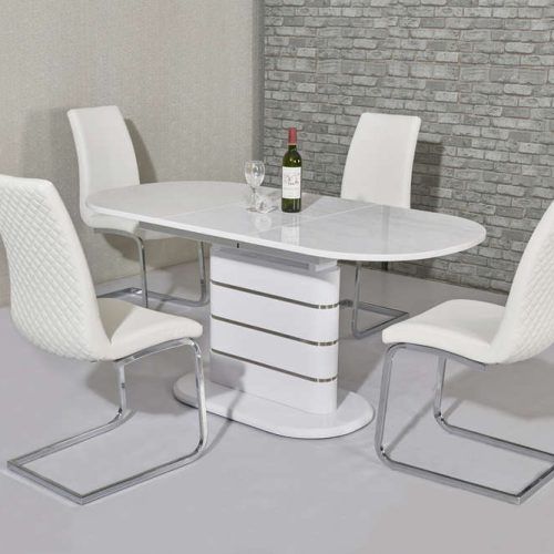 Oval White High Gloss Dining Tables (Photo 5 of 20)