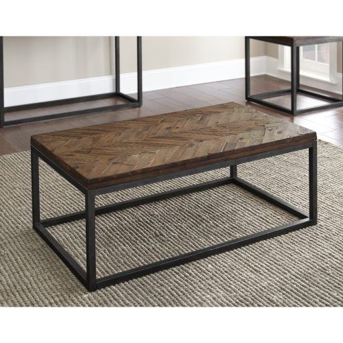 Paris Natural Wood And Iron 30-Inch Square Coffee Tables (Photo 8 of 20)