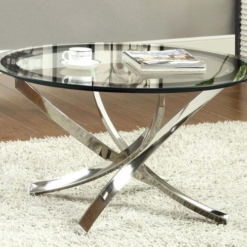 Propel Modern Chrome Oval Coffee Tables (Photo 11 of 20)