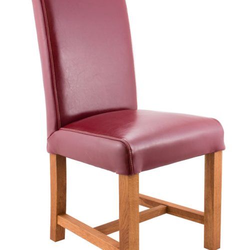 Red Leather Dining Chairs (Photo 11 of 20)