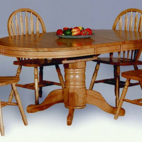 Round Pedestal Dining Tables With One Leaf (Photo 18 of 20)
