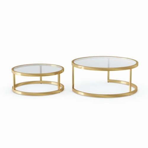 Silver Orchid Grant Glam Nesting Cocktail Tables (Photo 13 of 20)