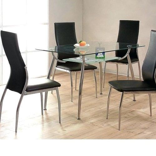 Black Glass Dining Tables And 4 Chairs (Photo 12 of 20)
