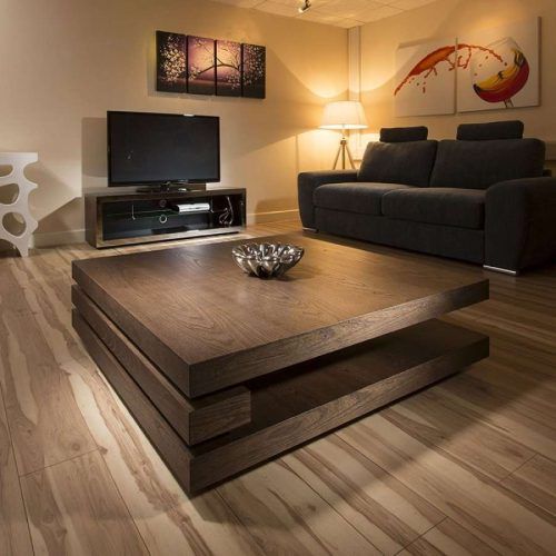 Square Dark Wood Coffee Tables (Photo 8 of 20)