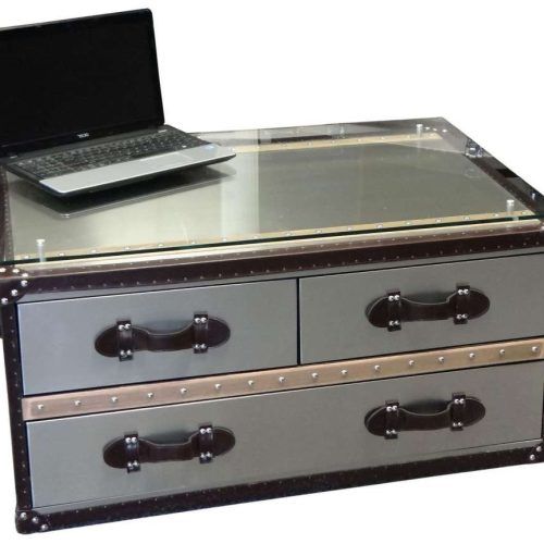 Steamer Trunk Stainless Steel Coffee Tables (Photo 4 of 20)