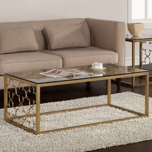 The Curated Nomad Quatrefoil Goldtone Metal And Glass Coffee Tables (Photo 3 of 20)