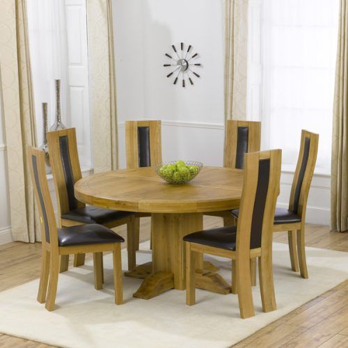 Round Oak Dining Tables And 4 Chairs (Photo 7 of 20)