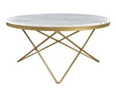 2024 Latest White Marble and Gold Coffee Tables