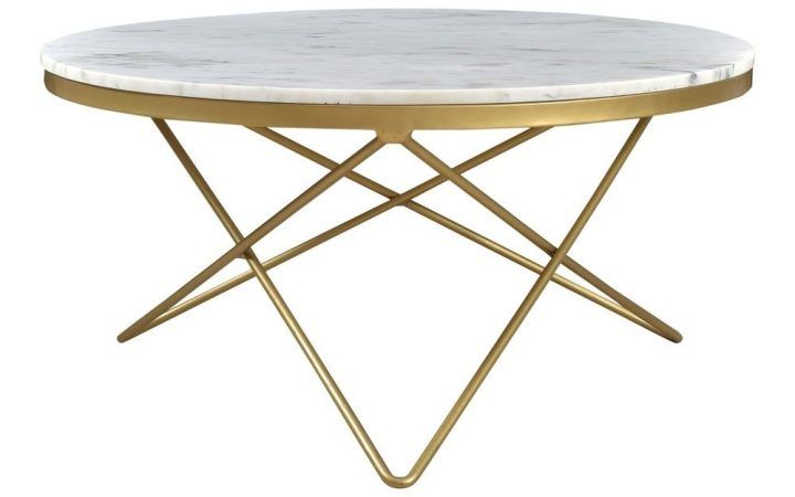2024 Latest White Marble and Gold Coffee Tables