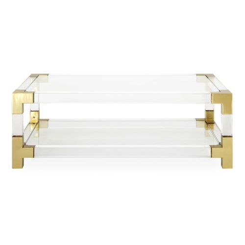 Acrylic & Brushed Brass Coffee Tables (Photo 11 of 20)
