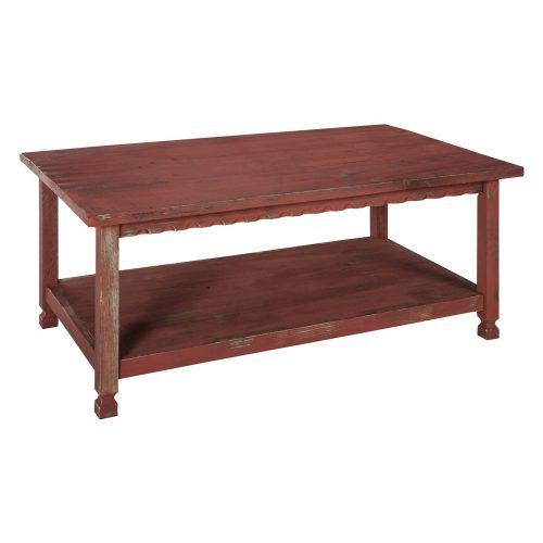Alaterre Country Cottage Wooden Long Coffee Tables (Photo 7 of 20)
