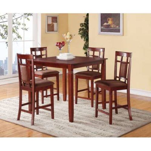 Biggs 5 Piece Counter Height Solid Wood Dining Sets (Set Of 5) (Photo 5 of 20)
