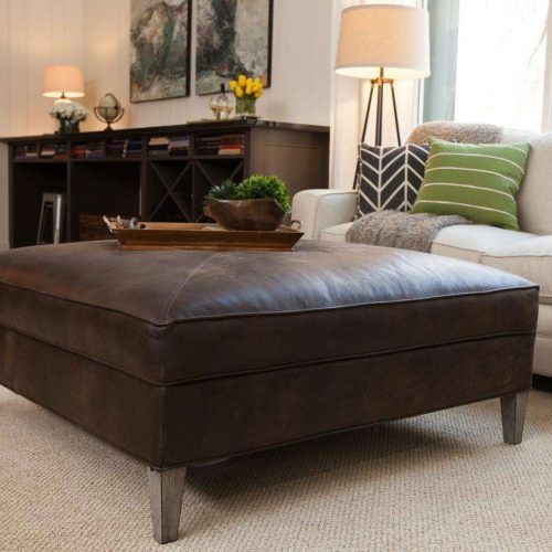 Brown Leather Ottoman Coffee Tables (Photo 6 of 20)