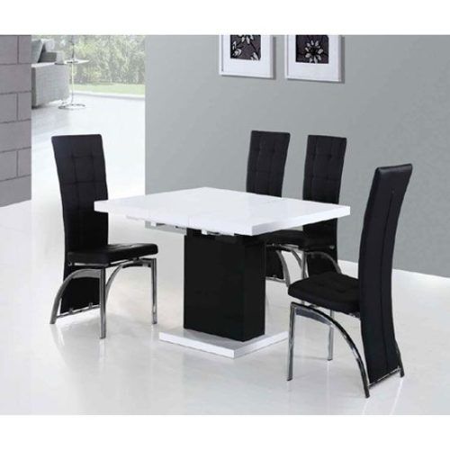 Black Extendable Dining Tables And Chairs (Photo 12 of 20)