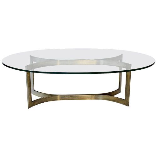 Glass And Gold Oval Coffee Tables (Photo 13 of 20)