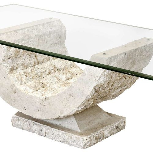 Glass And Stone Coffee Table (Photo 7 of 20)