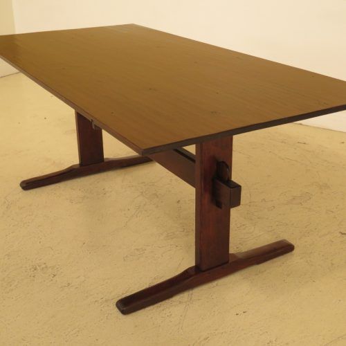 Minerva 36'' Pine Solid Wood Trestle Dining Tables (Photo 19 of 20)